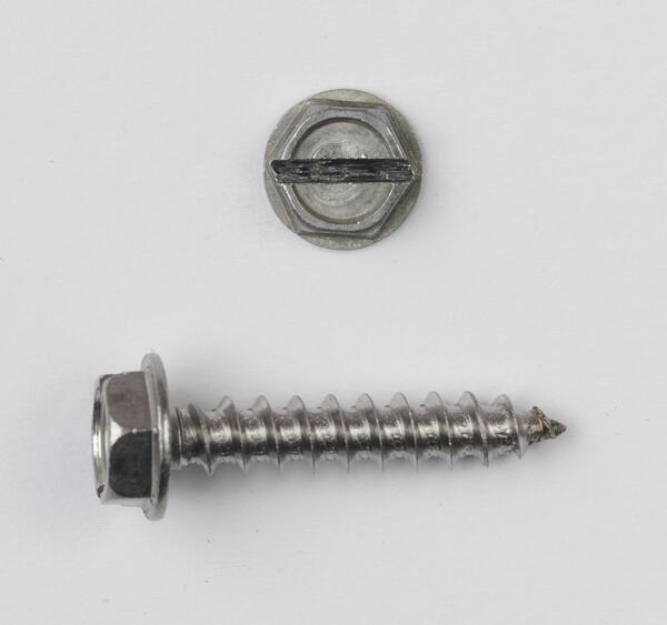10X34HWHSTSSS #10 (5/16 HEX) X 3/4 HEX WASHER HEAD SLOT TAPPING SCREW 18-8 STAINLESS STEEL